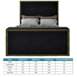 Madrid Upholstered Electric Media  Black Tv Bed Frame - thumbnail 5