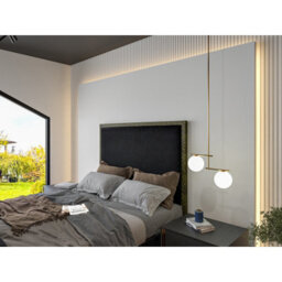 Madrid Upholstered Electric Media  Black Tv Bed Frame - thumbnail 3