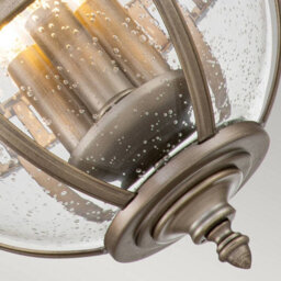 Luminosa Lighting Elstead Halleron Chain Lantern Outdoor Pendant Ceiling Light Burnished Bronze Ip44 - thumbnail 4