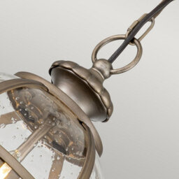 Luminosa Lighting Elstead Halleron Chain Lantern Outdoor Pendant Ceiling Light Burnished Bronze Ip44 - thumbnail 3