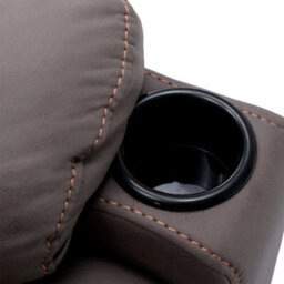 More4Homes Afton Fabric Recliner Rocking Swivel Gaming Cinema Lounge Sofa Chair Brown - thumbnail 5