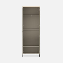 Heze Furniture Bella 2 Door Modern Loft Style Wardrobe With Mirror - thumbnail 3