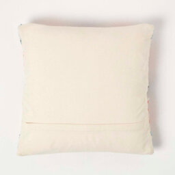 Homescapes Manila Handwoven Orange And Pink Kilim Cushion With Feather Filling - thumbnail 2