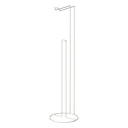 Affine Bathroom Wc Round Floor Standing Chrome Toilet Roll Holder Modern Storage Tidy - thumbnail 2