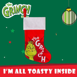 Grinch Christmas Stocking 40Cm X 26Cm White Cuff Sigle Grinch X 1 - thumbnail 4