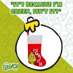 Grinch Christmas Stocking 40Cm X 26Cm White Cuff Sigle Grinch X 1 - thumbnail 5