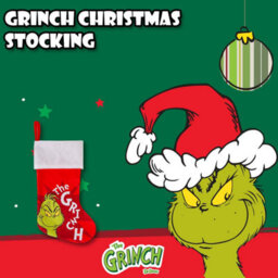 Grinch Christmas Stocking 40Cm X 26Cm White Cuff Sigle Grinch X 1 - thumbnail 7
