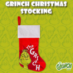 Grinch Christmas Stocking 40Cm X 26Cm White Cuff Sigle Grinch X 1 - thumbnail 3