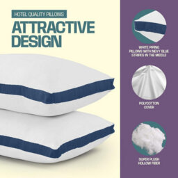 Nod Off Pillows 2 Pack Bed Pillow For Back Hotel Quality Pillows Bounce Back Pillow Bed Pillow For Back, Stomach Or Side Sleepers - thumbnail 3