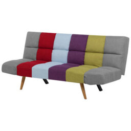 Beliani Sofa Bed 2 Seater Ingaro Fabric Multicolour - thumbnail 4