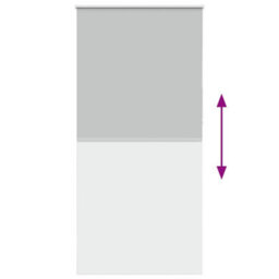 Berkfield Roller Blind Blackout Light Grey 115X230 Cm Fabric Width 110.7 Cm Polyester - thumbnail 9