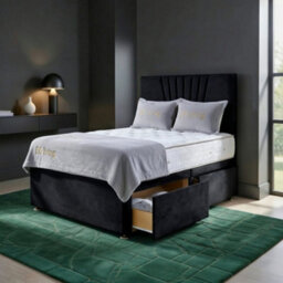 DS Living Elysian Silver King Four Drawer Divan Bed - thumbnail 1