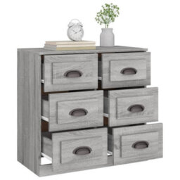 Berkfield Classic Sideboard Grey Sonoma 70X35.5X67.5 Cm Engineered Wood - thumbnail 5