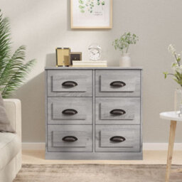Berkfield Classic Sideboard Grey Sonoma 70X35.5X67.5 Cm Engineered Wood - thumbnail 2