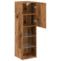Walplus Tv Cabinet With Led Lights Old Wood 30.5X30X102 Cm - thumbnail 7