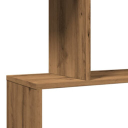 Berkfield Room Divider Bookcase 3-Tier Artisan Oak 70X24X97 Cm Engineered Wood - thumbnail 9