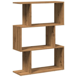 Berkfield Room Divider Bookcase 3-Tier Artisan Oak 70X24X97 Cm Engineered Wood - thumbnail 2