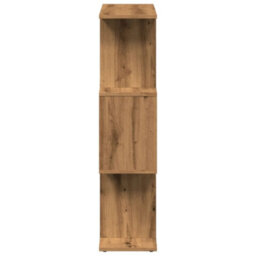 Berkfield Room Divider Bookcase 3-Tier Artisan Oak 70X24X97 Cm Engineered Wood - thumbnail 6