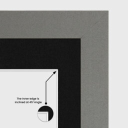 AK Frames 20X16 Dark Grey Sleek Multi Photo Frame With Black Mount - Holds 9 Apertures (2X) 7X5, (7X) 6X4 Photos - thumbnail 7