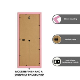 "AK Frames Sleek 24X10"" Pastel Pink Thin Modern Picture Frame - Slim And Design For Posters, Prints And Photos - Elegant Wall Frame Decor" - thumbnail 2