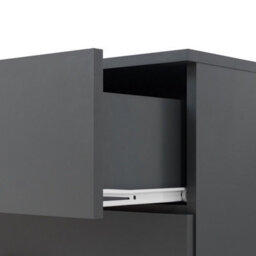 Timber Art Design Rio Costa 3 Drawer Bedroom Cabinet Bedside Chest Of Drawers Dark Grey - thumbnail 4