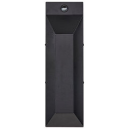 Beliani Motion-Activated Outdoor Wall Light Black Metal Sconce With Glass Shade - thumbnail 2