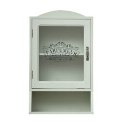 Melody Maison Vintage Style Sage Green Glass Fronted Wall Cabinet 54Cm X 32Cm - thumbnail 8