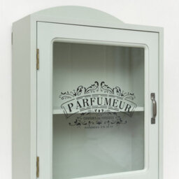 Melody Maison Vintage Style Sage Green Glass Fronted Wall Cabinet 54Cm X 32Cm - thumbnail 5