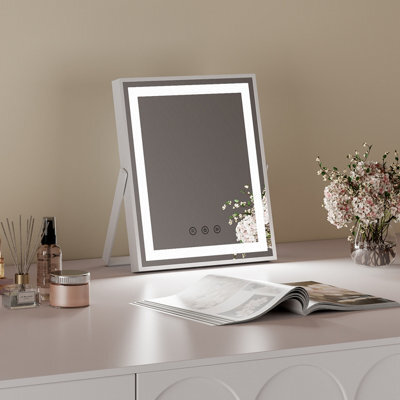Fascinate Hollywood Vanity Mirror Dimmable 3-Colour Modern Strip Led 25X30Cm - image 1