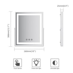 Fascinate Hollywood Vanity Mirror Dimmable 3-Colour Modern Strip Led 25X30Cm - thumbnail 4