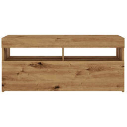Berkfield Tv Cabinet With Led Lights Artisan Oak 90X35X40 Cm Engineered Wood - thumbnail 7