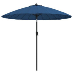 Berkfield Durable Outdoor Parasol With Aluminium Pole 270 Cm Azure Blue