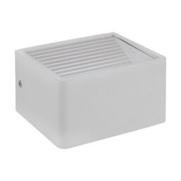 Stylish Ip44 Outdoor Wall Light In White Aluminium With Built-In 6W Led - thumbnail 1
