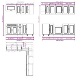 Berkfield 11 Piece Kitchen Cabinet Set Kalmar Old Wood Engineered Wood - thumbnail 8