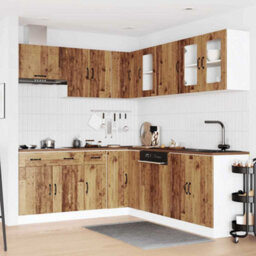 Berkfield 11 Piece Kitchen Cabinet Set Kalmar Old Wood Engineered Wood - thumbnail 3