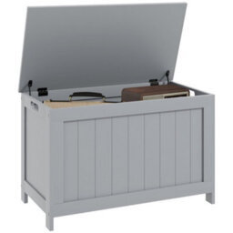 Wyld Haus Halumo Grey Panelled Wooden-Style Blanket Storage Chest 76 X 40 X 48 Cm - thumbnail 2