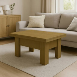 Eryk Modern Extendable Coffee Table Adjustable 100 To 200 Cm Design With Abs Edges In Hikora Finish