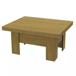 Eryk Modern Extendable Coffee Table Adjustable 100 To 200 Cm Design With Abs Edges In Hikora Finish - thumbnail 4