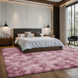 Aspire Homeware Non-Slip Tie Dye Pink Shaggy Rug Soft Fluffy, Living Area And Dining Room Rug, (L)290Cm X (W)200Cm - thumbnail 6