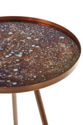 Orsina Elegant Matte Copper Finish Side Table, Versatile Design Sidetable By Couch, Easily Maintained Corner Table - thumbnail 3