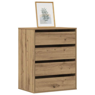 Vidaxl Corner Chest Of Drawers Artisian Oak 60X41X76 Cm Engineered Wood - image 1