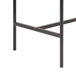 Wyld And Coco Novahome 2 Drawer Bedside Table Black Mdf Nightstand - Compact Wall-Mount Safe Design - thumbnail 8