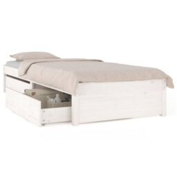Berkfield Bed Frame With Drawers White 90X190 Cm 3Ft Single - thumbnail 2