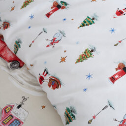 Catherine Lansfield Bedding Christmas Town Reversible Duvet Cover Set With Pillowcase Neutral - thumbnail 4