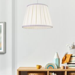 Cream & Grey Pleated Tapered Lamp Shade (D)25Cm - thumbnail 6