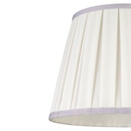 Cream & Grey Pleated Tapered Lamp Shade (D)25Cm - thumbnail 4