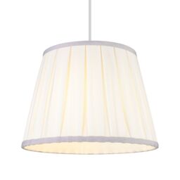 Cream & Grey Pleated Tapered Lamp Shade (D)25Cm - thumbnail 3