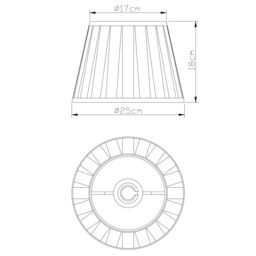 Cream & Grey Pleated Tapered Lamp Shade (D)25Cm - thumbnail 7