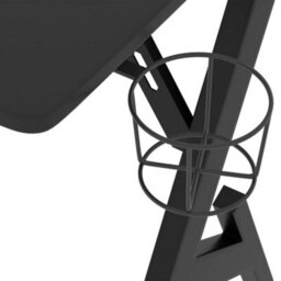 Berkfield Gaming Desk With Y Shape Legs Black 90X60X75 Cm - thumbnail 7