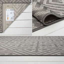 Homeart Outdoor Rugs Easy Cleaning Area Rugs For Balcony,garden,picnic,uv Weather Resistant  Grey Cream, 120 X 170 Cm - thumbnail 5